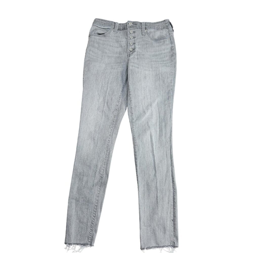 Universal Thread High‎ Rise Skinny Jeans Womens 4/27R Gray Light Wash Button Fly